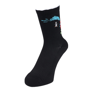 マンシング（MUNSING）ゴルフ ミドル丈 メロウ仕様キャラクターペンギン柄ソックス MG5SSO22L BK00