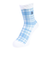 マンシング（MUNSING）ゴルフ ショート丈 シースルーチェック柄ソックス MG5SSO09L WH00