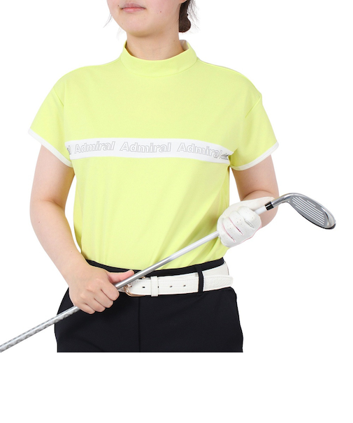 アドミラル ゴルフ（Admiral GOLF）ゴルフウェア 吸水速乾 半袖 ドロストヘム カノコモックシャツ ADLA527-YEL