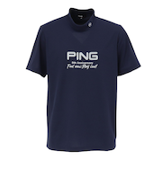 ピン(PING)ゴルフウェア モックネック プレーティング天竺 半袖ハイネックシャツ 621-5167307-120