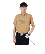 ピン（PING）ゴルフウェア モックネック プレーティング天竺 半袖ハイネックシャツ 621-5167307-040