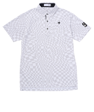 ルコックスポルティフ（lecoqsportif）ゴルフウェア 高通気 VICHYチェック半袖シャツ LG5SHS01M GY00