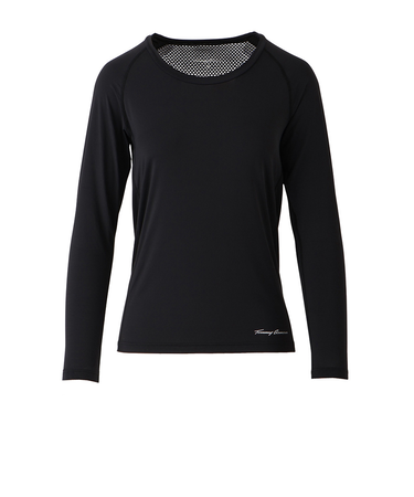 トミーアーマー(Tommy Armour)ゴルフウェア 接触冷感 長袖 Uネックシャツ TAGC25S080023 BLK