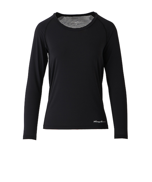 トミーアーマー(Tommy Armour)ゴルフウェア 接触冷感 長袖 Uネックシャツ TAGC25S080023 BLK