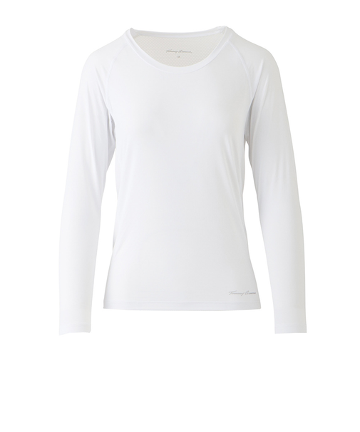 トミーアーマー(Tommy Armour)ゴルフウェア 接触冷感 長袖 Uネックシャツ TAGC25S080023 WHT