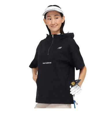 ニューバランス（new balance）ゴルフウェア アウター 半袖 ハーフジップ プルオーバー フーディー 012-5121501-010