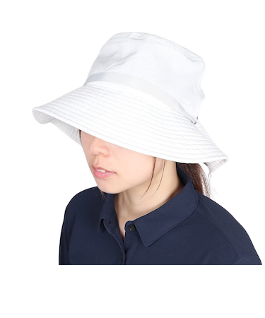 トミーアーマー（Tommy Armour）ゴルフ 撥水 吸汗速乾 メッシュ ベンチレーションハット リボン付き TAST25S080006 WHT