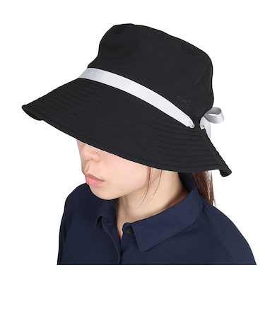 トミーアーマー（Tommy Armour）ゴルフ 撥水 吸汗速乾 メッシュ ベンチレーションハット リボン付き TAST25S080006 BLK