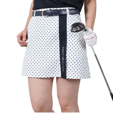 ゴルフウェア ドット&フラワー プリントスカート THLA507-WHT
