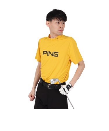 ピン（PING）ゴルフウェア 速乾 消臭 半袖 ハイネックシャツ 621-4267701-060