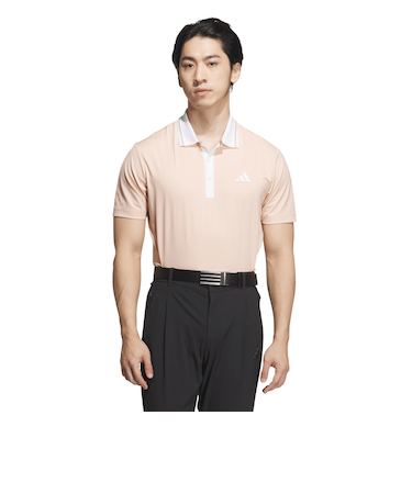 アディダス（adidas）ゴルフウェア バックグラフィック ビッグロゴ 半袖 ポロシャツ KVH32-JF6285PNK