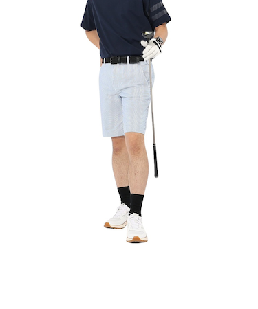 ハーレー（HURLEY）ゴルフウェア 吸汗速乾 シアサッカー ハーフパンツ レギュラー丈 MGWS251120-BLU