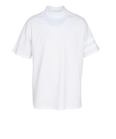 ハーレー（HURLEY）ゴルフウェア 吸汗速乾 ファントム アイコン ブロックパーティー 半袖 モックネック MGPS251108-WHT