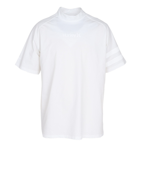ハーレー（HURLEY）ゴルフウェア 吸汗速乾 ファントム アイコン ブロックパーティー 半袖 モックネック MGPS251108-WHT