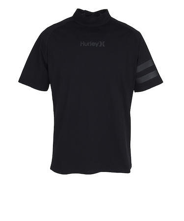 ハーレー（HURLEY）ゴルフウェア 吸汗速乾 ファントム アイコン ブロックパーティー 半袖 モックネック MGPS251108-BLK