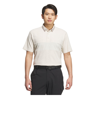 アディダス（adidas）ゴルフウェア ビヨンド ザ コース 半袖 ポロシャツ ジャガード BOSロゴ KUK57-JG1357ALM