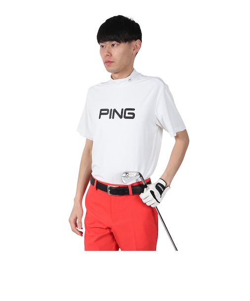 ピン（PING）ゴルフウェア 速乾 消臭 半袖 ハイネックシャツ 621-4267701-030