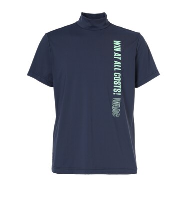 モックネック ゴルフ 半袖 アウトライン 長袖モックネック 072252022-0085