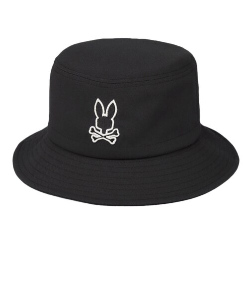 サイコバニー（Psycho Bunny）ゴルフ シルエットロゴ バケットハット GF586-BLK