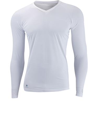 ゴルフウェア 接触冷感 抗菌防臭 インナー アイスメッシュ 長袖 Vネックシャツ ZUIMF-1303