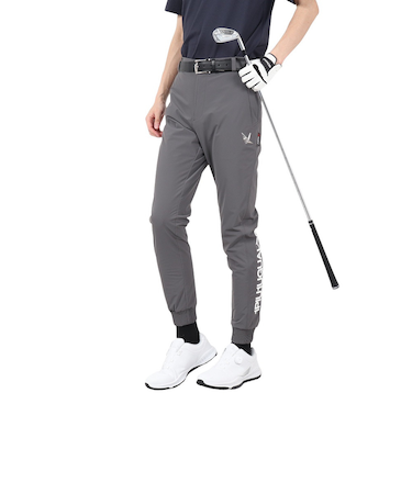 ゴルフウェア 速乾 軽量 リブ パンツ GRP160-NYU107 GRY