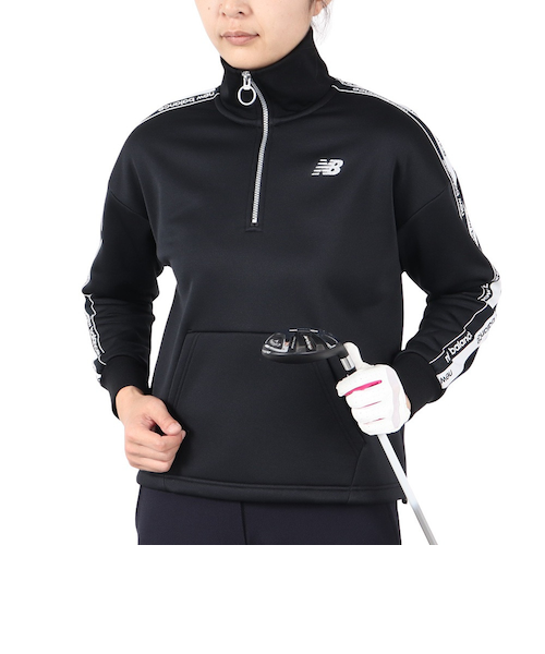 美品！ニューバランス ゴルフ 蓄熱HEATハーフジップ長袖ワンピース Ｌネイビー new balance golf［ニューバランスゴルフ］ハーフジップ撥水
