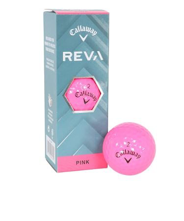 キャロウェイ（CALLAWAY）ゴルフボール REVA ボール PNK 25 3B スリーブ(3個入り)