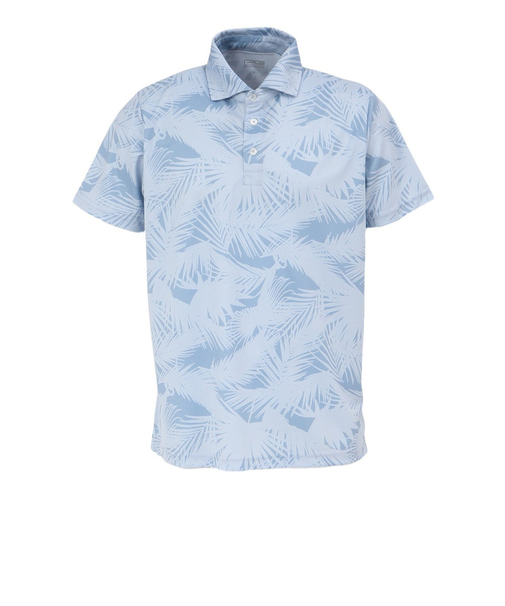パフォーマンスギア（PG）ゴルフウェア 半袖 吸汗速乾 ボタニカル柄ポロシャツ PG5TTG04 BLU