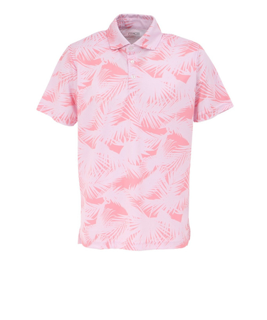 パフォーマンスギア（PG）ゴルフウェア 半袖 吸汗速乾 ボタニカル柄ポロシャツ PG5TTG04 PNK