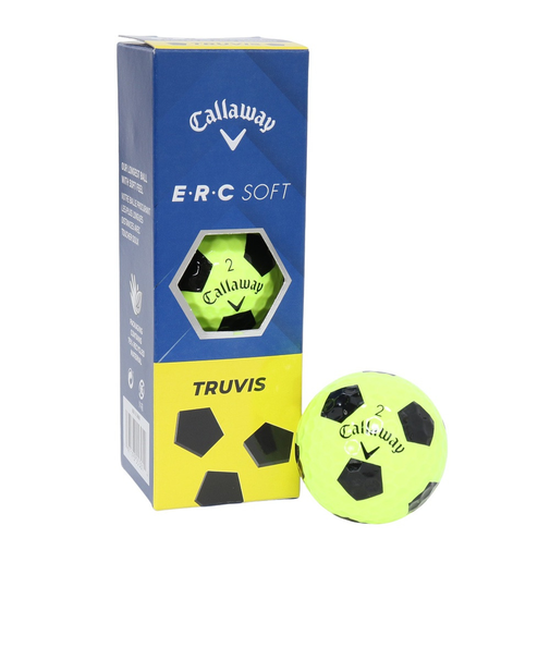 キャロウェイ（CALLAWAY）ゴルフボール ERCSFT YLW 25 TRVS BLK 3B スリーブ(3個入り)