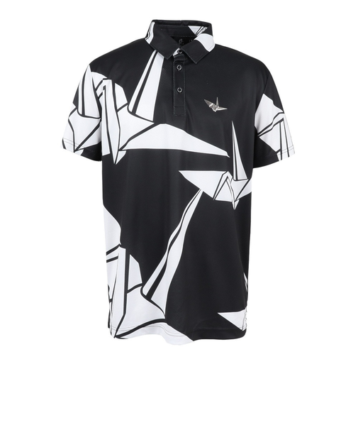 ゴルフウェア ポロシャツ 折り紙 CRANE GRT220 BLK