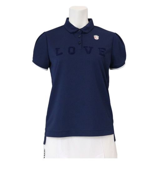 アルチビオ（archivio）ゴルフウェア LOVE 刺繍ポロシャツ 半袖 A459308-060