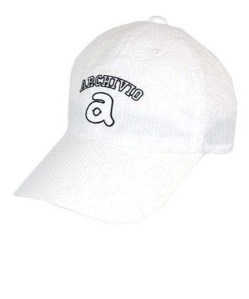 アルチビオ（archivio）ゴルフ シアサッカー ストライプ刺繍 キャップ A450307-090