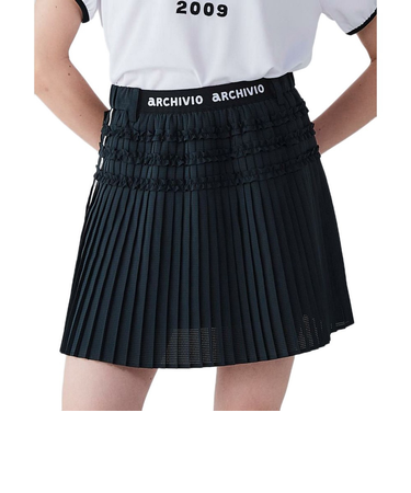 アルチビオ（archivio）ゴルフウェア ミニプリーツ撥水通気スカート A456604-001