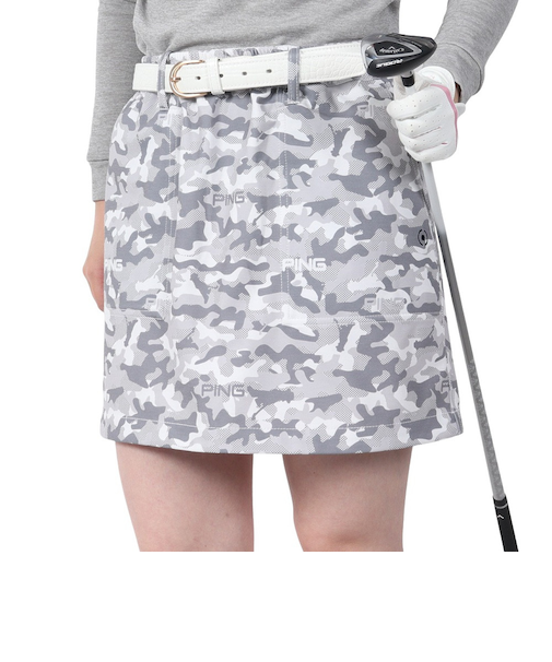 ピン（PING）ゴルフウェア リバーシブルスカート カモフラ柄プリント 622-2234800-030