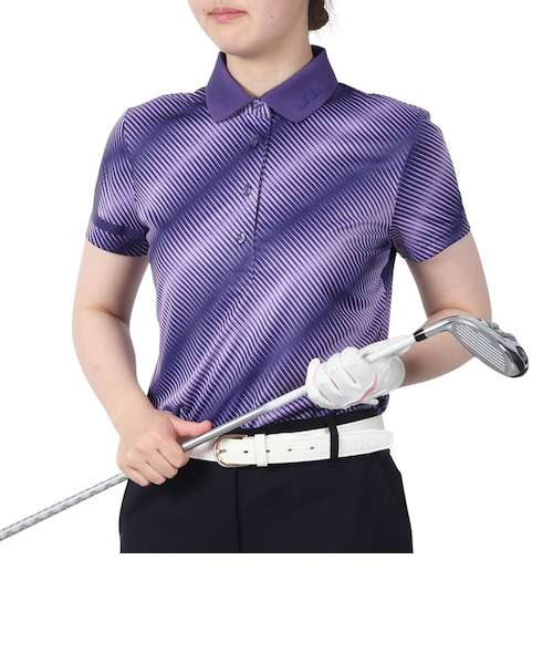 J.LINDEBERG(J.LINDEBERG)ゴルフウェア Heidi プリント ポロシャツ 072-23141-084(L… J.LINDEBERG（J.LINDEBERG）ゴルフウェア Heidi プリント ポロシャツ