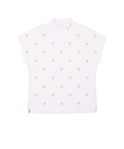 ゴルフウェア 吸水速乾 半袖 RR EBD ドルマンスリーブ モックネック BE12IN17-W