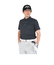 キャロウェイ（CALLAWAY）ゴルフウェア ミニフラワープリント ハイゲージ鹿の子半袖シャツ C25234102-1010