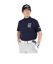 キャロウェイ（CALLAWAY）ゴルフウェア 吸汗速乾 半袖 ハイゲージ鹿の子モックネックシャツ C25234100-1120