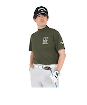 キャロウェイ（CALLAWAY）ゴルフウェア 吸汗速乾 半袖 ハイゲージ 鹿の子モックネックシャツ C25234100-1180