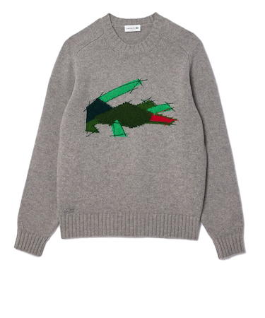 ラコステ（LACOSTE）ゴルフウェア グラフィカルワニロゴジャカードニットセーター AH3145-10-W9D