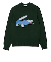 ラコステ（LACOSTE）ゴルフウェア グラフィカルワニロゴジャカードニットセーター AH3145-10-DCJ