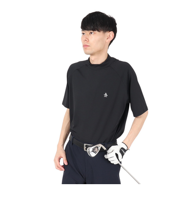 マンシング(MUNSING)ゴルフウェア ペンギン バイ マンシングウェア モックネックグラフィックシャツ MU5SHS13M BK00