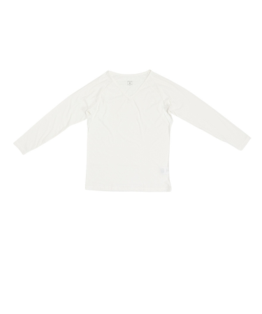 ゴルフウェア 冷感 長袖 Vネックシャツ WHT 25172020