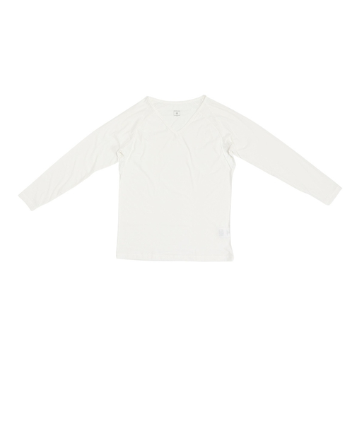 ゴルフウェア 冷感 長袖 Vネックシャツ WHT 25172020