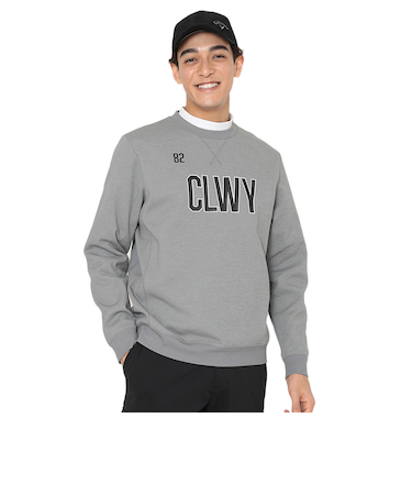 キャロウェイ（CALLAWAY）ゴルフウェア カノコダブルニットクルーネックスウェット C25217103-1021