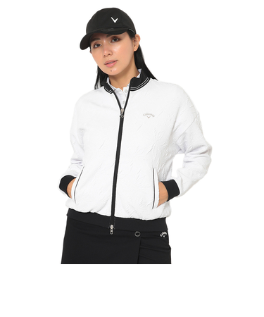 キャロウェイ（CALLAWAY）ゴルフウェア 長袖 フラワージャカードフルジップスウェット C25217203-1030