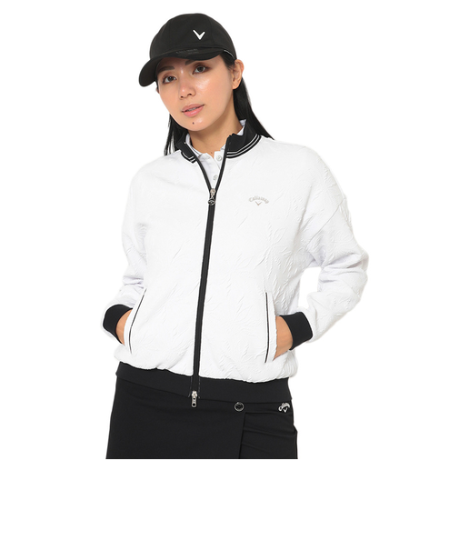 キャロウェイ（CALLAWAY）ゴルフウェア 長袖 フラワージャカードフルジップスウェット C25217203-1030