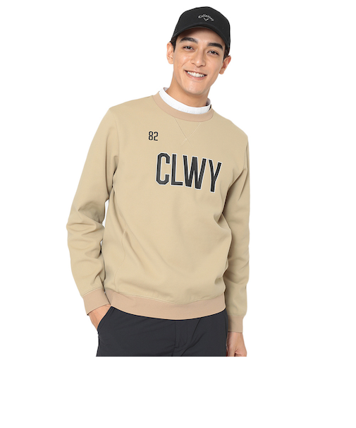 キャロウェイ（CALLAWAY）ゴルフウェア カノコダブルニットクルーネックスウェット C25217103-1040