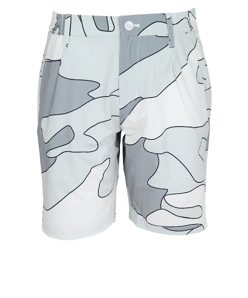 ゴルフウェア カモ柄ショーツ LAB-25008white